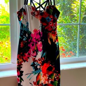 Venus bodycom dress with intricate neck line and upper back detailing